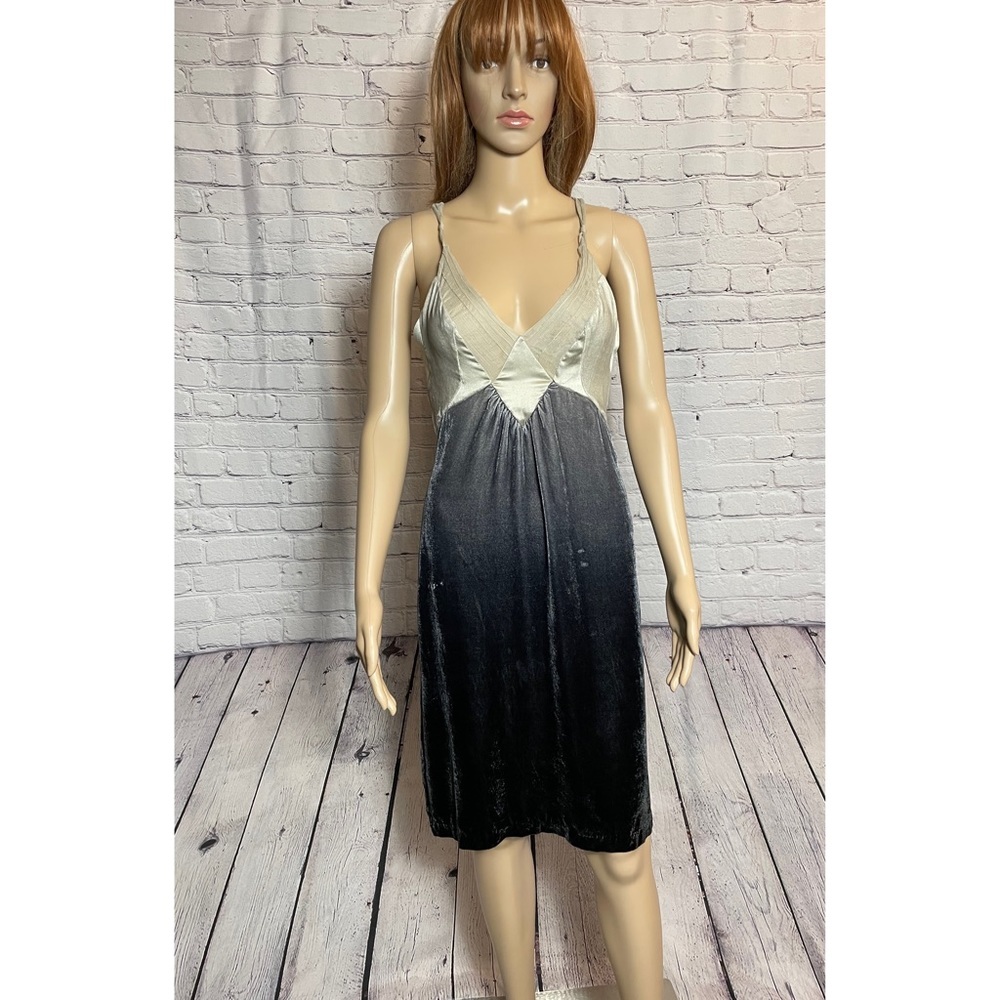 Development Velvet Silk Gray Gradient Dress Size 4